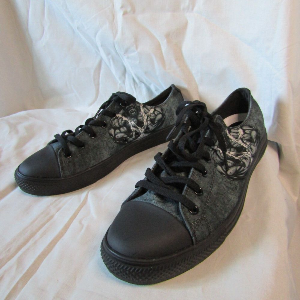 RAAD Unisex Strong Gorilla Low Tops Sneakers Black Gray Mens US 11M